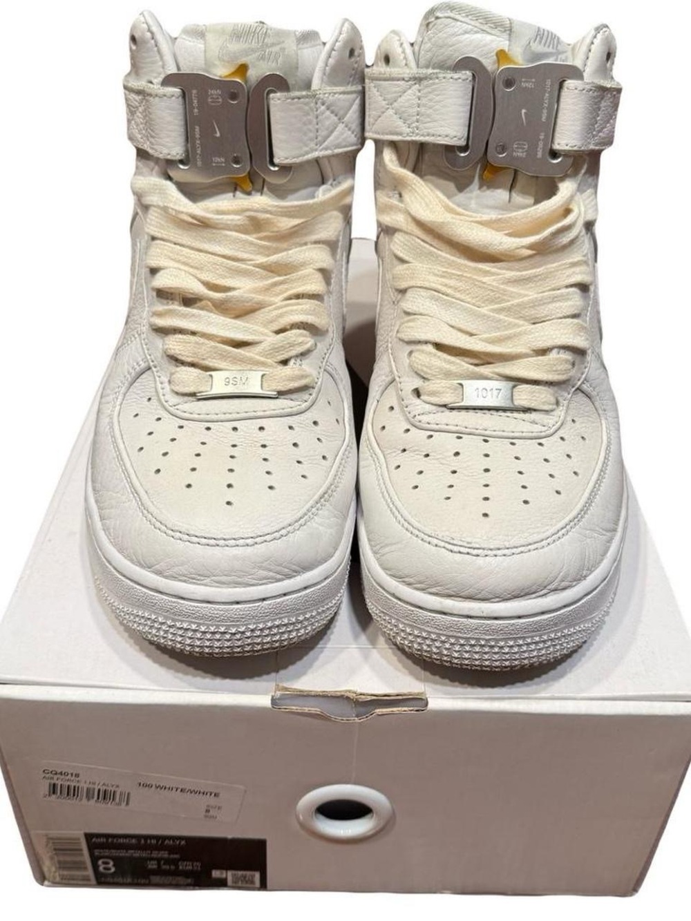 Nike 1017 Alyx 9SM Air Force 1 High Triple White Sneakers